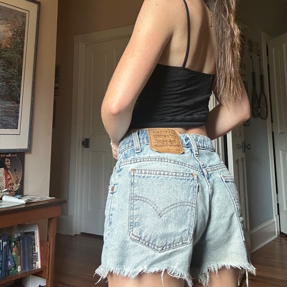 Levi's Classic Light Blue Denim Cutoffs